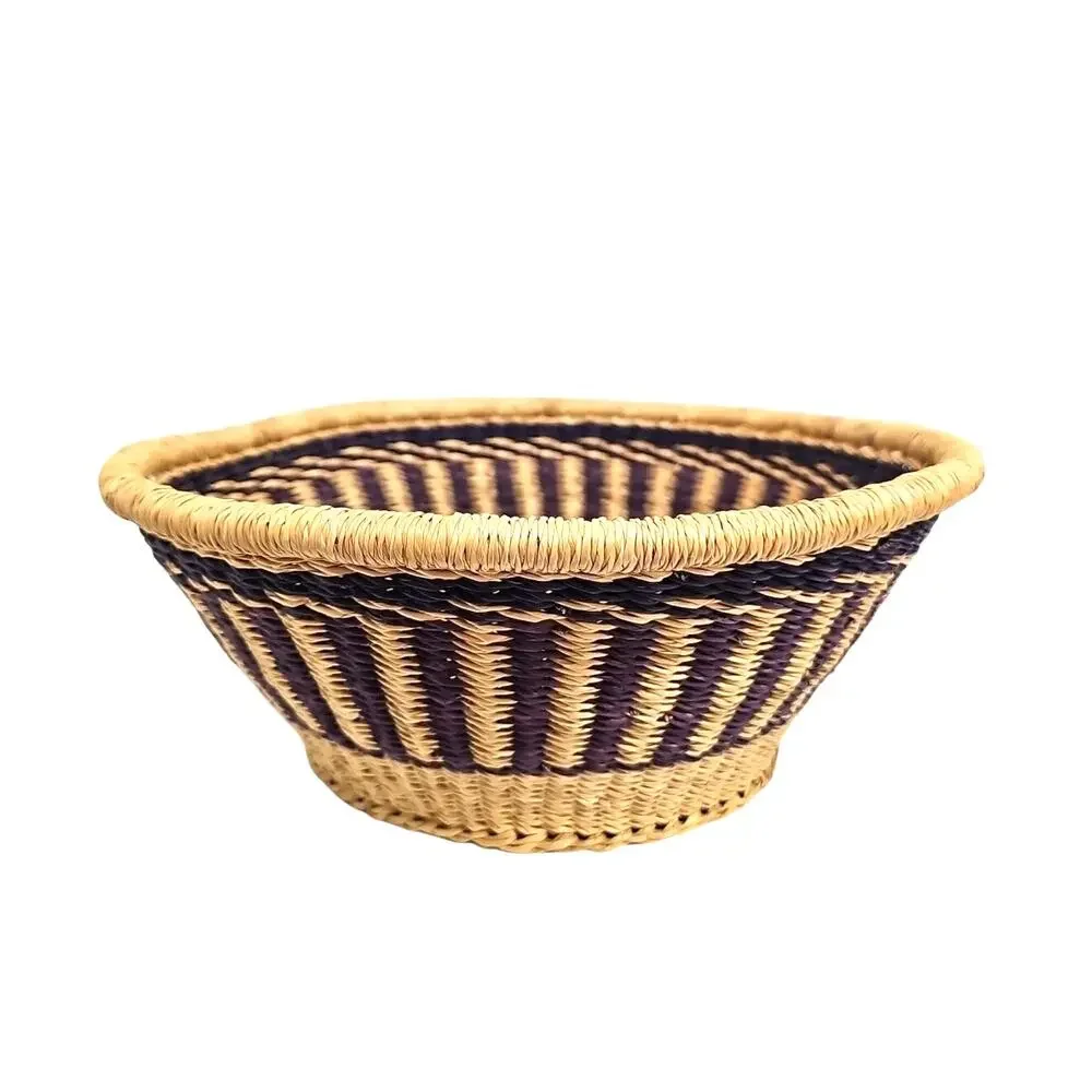 Beautiful Hand Woven Elephant Grass Multi Colored Decorative Multi-Use Basket